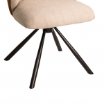 Eetkamerstoel Gaby Camel/Naturel draaibaar - Giga Meubel