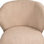 Eetkamerstoel Gaby Camel/Naturel draaibaar - Giga Meubel