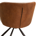 Eetkamerstoel Gaby Camel/Naturel draaibaar - Giga Meubel
