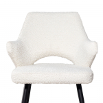 Eetkamerstoel Jasmine Bouclé Wit - Giga Meubel