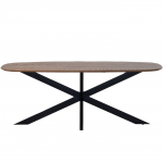 Eettafel Jordan Bruin Deens Ovaal 160cm - Giga Meubel