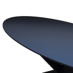 Eettafel Harper Fenix Zwart Ovaal 160cm - Giga Meubel