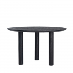 Eettafel Morgan Zwart Rond 130cm - Giga Meubel