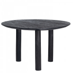 Eettafel Morgan Zwart Rond 130cm - Giga Meubel