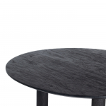 Eettafel Morgan Zwart Rond 130cm - Giga Meubel