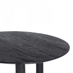 Eettafel Morgan Zwart Rond 130cm - Giga Meubel
