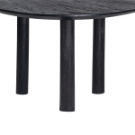 Eettafel Morgan Zwart Rond 130cm - Giga Meubel