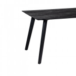 Eettafel Oslo Mangohout Zwart 160cm - Giga Meubel