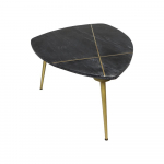 HSM Collection Salontafel Marseille Zwart/Goud Marmer/Metaal