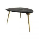 HSM Collection Salontafel Marseille Zwart/Goud Marmer/Metaal