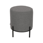 LABEL51 Poef Troy M Grijs Bouclé Ø41cm