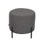 LABEL51 Poef Troy L Grijs Bouclé Ø46cm
