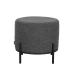 LABEL51 Poef Troy L Grijs Bouclé Ø46cm