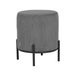LABEL51 Poef Troy M Grijs Ribcord Ø41cm