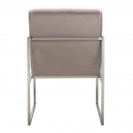 Richmond Stoel Rosa Khaki Velvet Zilver