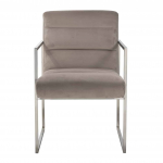 Richmond Stoel Rosa Khaki Velvet Zilver