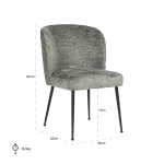 Richmond Stoel Fallon Thyme Fusion Zwart Jade