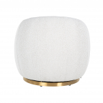 Richmond Draaifauteuil Jago White Bouclé / Brushed Gold