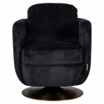 Richmond Draaifauteuil Turner Zwart Chenille