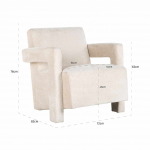 Richmond Fauteuil Devanto Wit Chenille