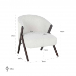 Richmond Fauteuil Mia Bouclé Wit