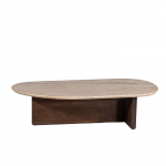 Salontafel Olaf Travertin Beige/Bruin 140cm - Giga Meubel