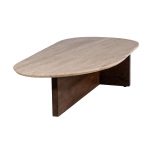 Salontafel Olaf Travertin Beige/Bruin 120cm - Giga Meubel