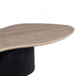 Salontafel Oliver Travertin Beige/Zwart 140cm - Giga Meubel