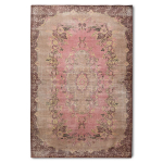 HKliving Vloerkleed Wol Gevlochten Floral Roze (200x300)