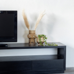 Tv-meubel Luxurious Zwart 180cm - Giga Meubel