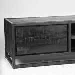 LABEL51 Tv-meubel Chili Zwart Mangohout 160x45x40 cm