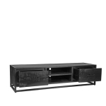 LABEL51 Tv-meubel Chili Zwart Mangohout 160x45x40 cm