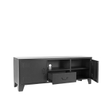LABEL51 Tv-meubel Fence Zwart Metaal