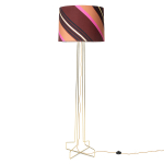 Hkliving Vloerlamp Metal Brass Striped