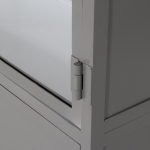 Vitrinekast Lotte 4drs Stone/Wit - Giga Meubel