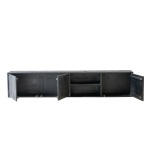 Zwevend Tv-meubel Zen Zwart 200cm 3-deurs - Giga Meubel