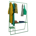 HKliving Clothing Rack With Hanger/Hook Set, Fern Groen