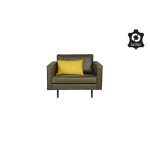 BePureHome Rodeo Fauteuil Army Leer