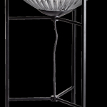 Tafellamp Glamm Smoked Ribbelglas Zwart Ø30x81cm - Giga Meubel