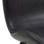 Eetkamerstoel Zaria -A1 leather look Zwart - Giga Living