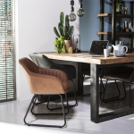 Eleonora Eettafel Mangohout Met Metalen Onderstel 300cm