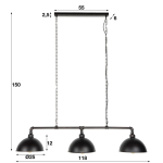 Hanglamp Industrieel Set van 3 - Giga Meubel
