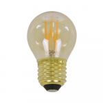 Lichtbron LED filament bol Ø4 5 - E27 4W 2100K 280lm dimbaar / Amberkleurig glas - Giga Meubel