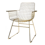 HKliving Metal Wire Chair With Arms