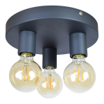Plafondlamp Triple - Ø25cm. - Vintage Zwart - Urban Interiors