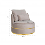 Richmond Fauteuil Kylie Khaki Velvet / Goud