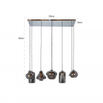 Richmond Hanglamp Crosley Met 8 Verschillende Lampen