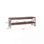 Richmond TV-meubel Kensington Zilver 140cm