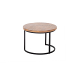 Salontafel Max Bruin Rond Visgraat Set van 2 - Giga Meubel