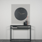 Spinder Design Klok Time Zwart Ø80